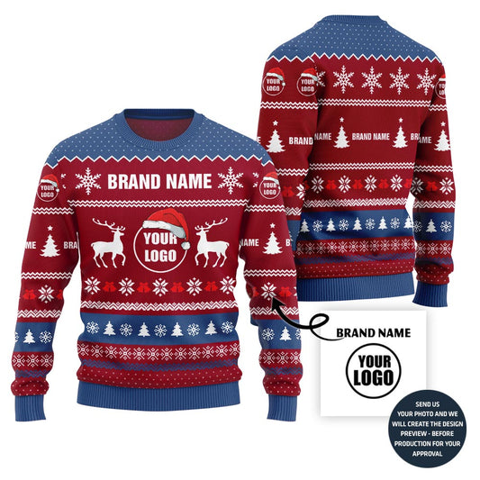Ultimate Custom Logo And Brand Name Ugly Christmas Sweater