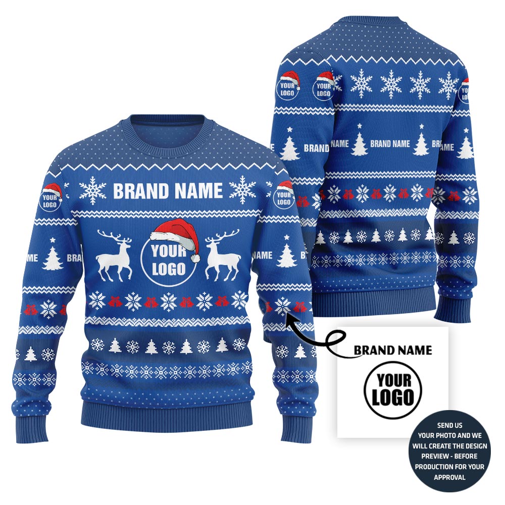 Ultimate Custom Logo And Brand Name Ugly Christmas Sweater