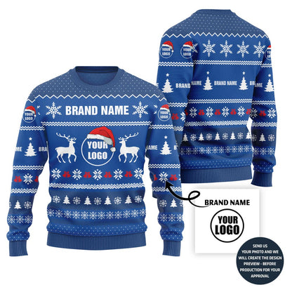 Ultimate Custom Logo And Brand Name Ugly Christmas Sweater