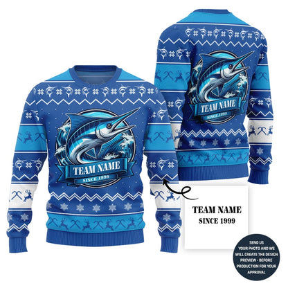 Ultimate Fishing Team Custom Ugly Christmas Sweater