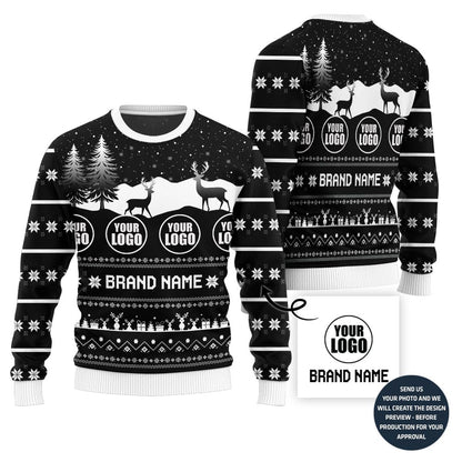 Unique Brand Name And Logo Xmas Sweater For Women