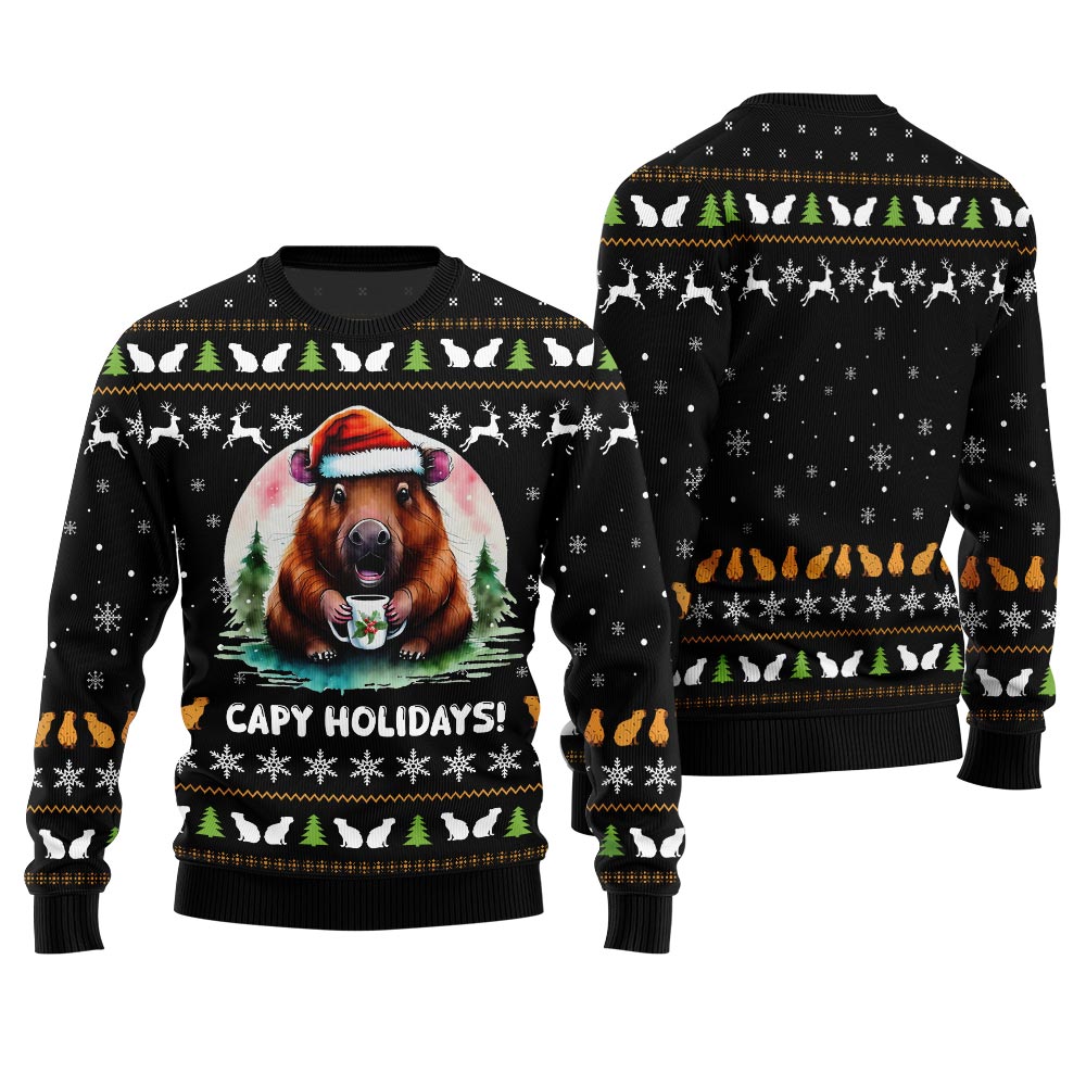 Unique Capymas Ugly Christmas Sweater