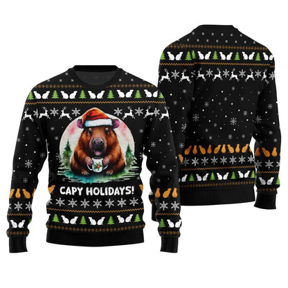 Unique Capymas Ugly Christmas Sweater