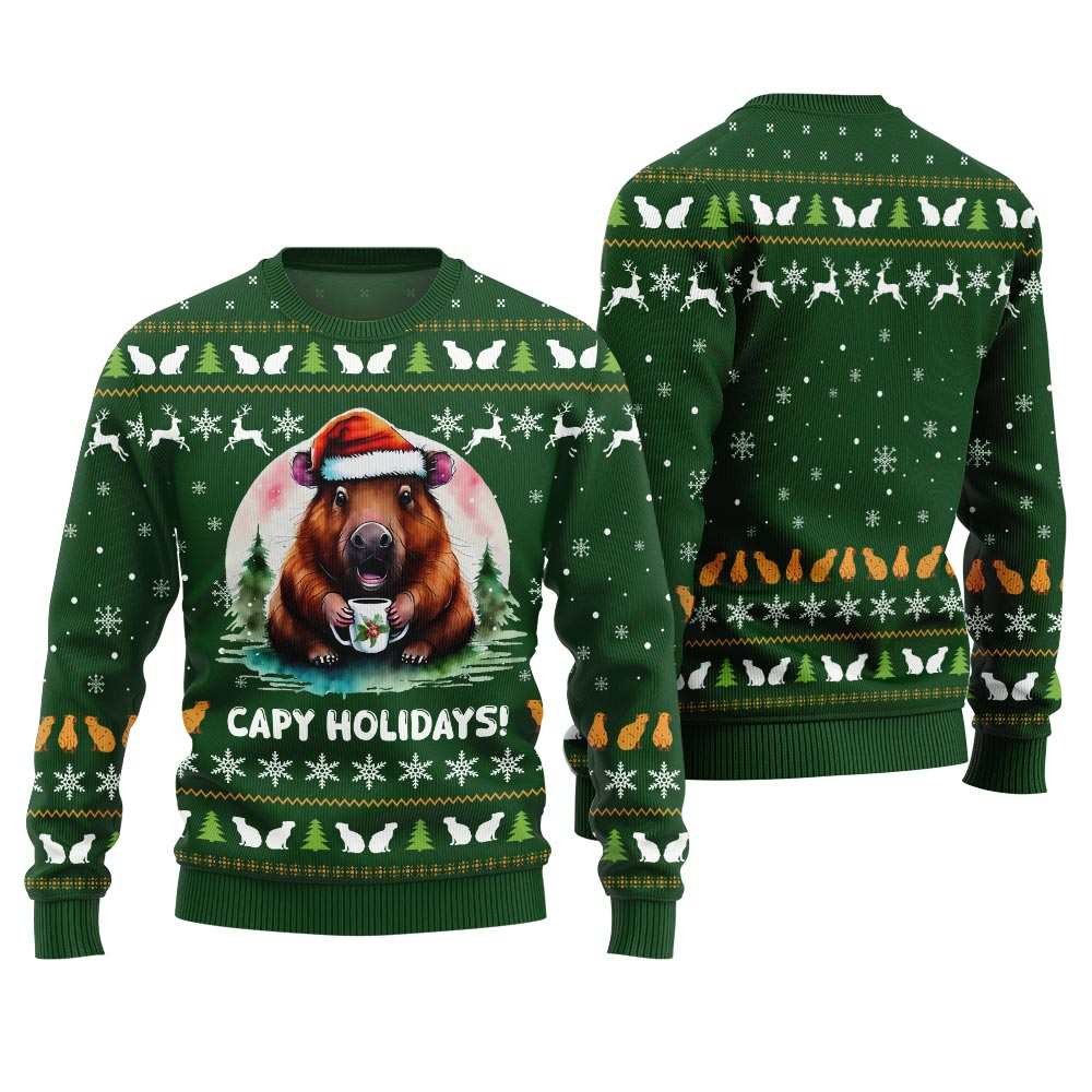 Unique Capymas Ugly Christmas Sweater