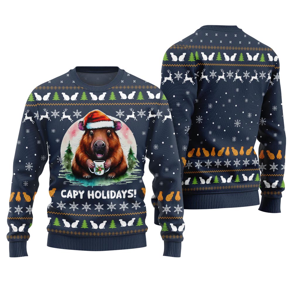 Unique Capymas Ugly Christmas Sweater