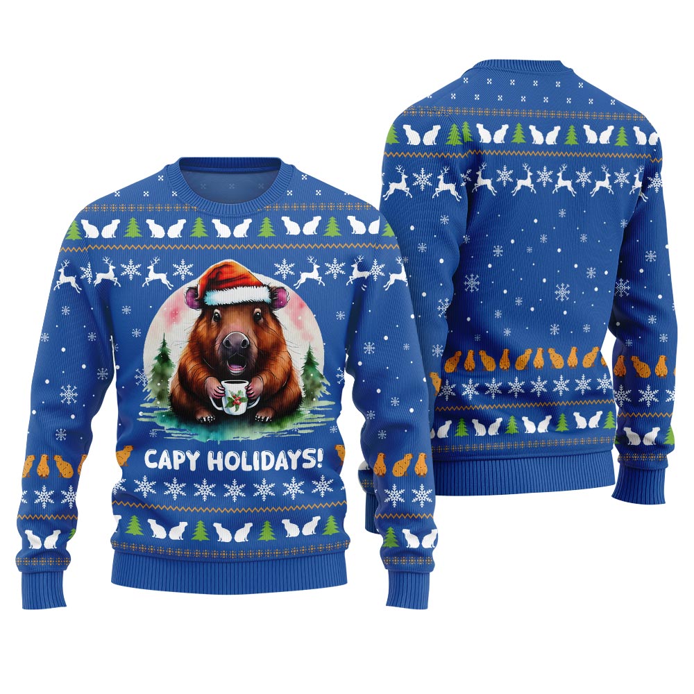 Unique Capymas Ugly Christmas Sweater