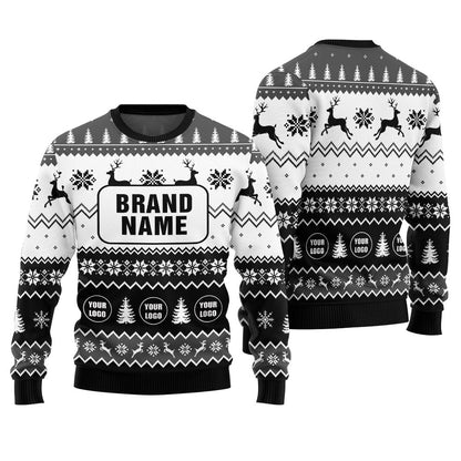 Unique Custom Brand Name And Logo For Business Christmas Sweater