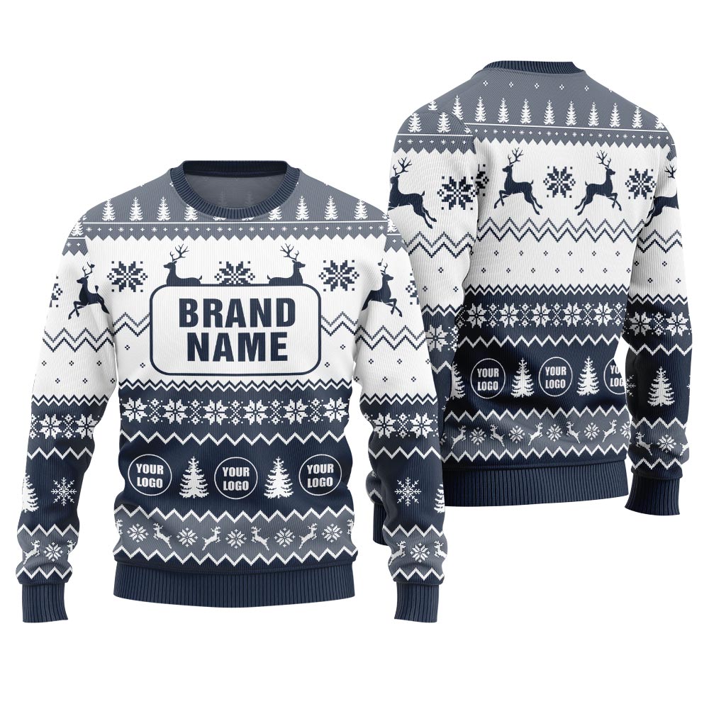 Unique Custom Brand Name And Logo For Business Christmas Sweater