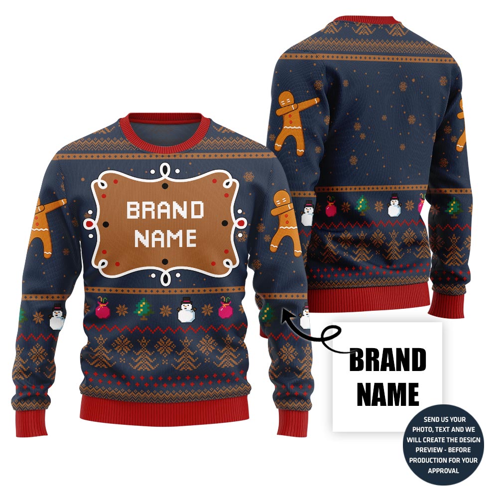 Unique Custom Brand Name Holiday Sweater