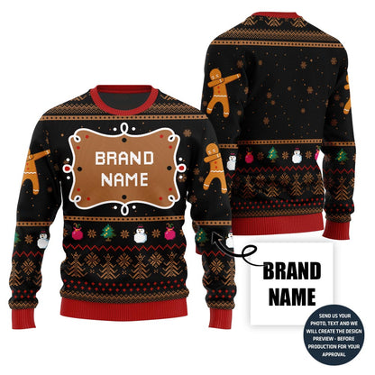 Unique Custom Brand Name Holiday Sweater