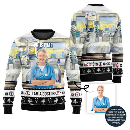 Unique Custom Doctor Ugly Christmas Sweater For Women
