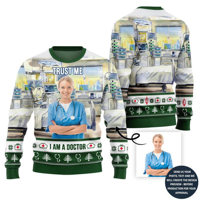 Unique Custom Doctor Ugly Christmas Sweater For Women