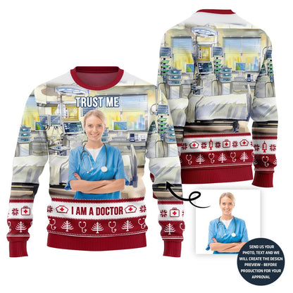 Unique Custom Doctor Ugly Christmas Sweater For Women