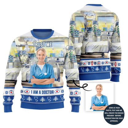 Unique Custom Doctor Ugly Christmas Sweater For Women