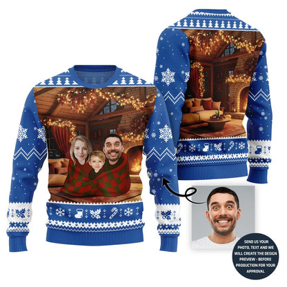 Unique Custom Face Family Xmas Sweater