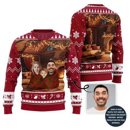 Unique Custom Face Family Xmas Sweater