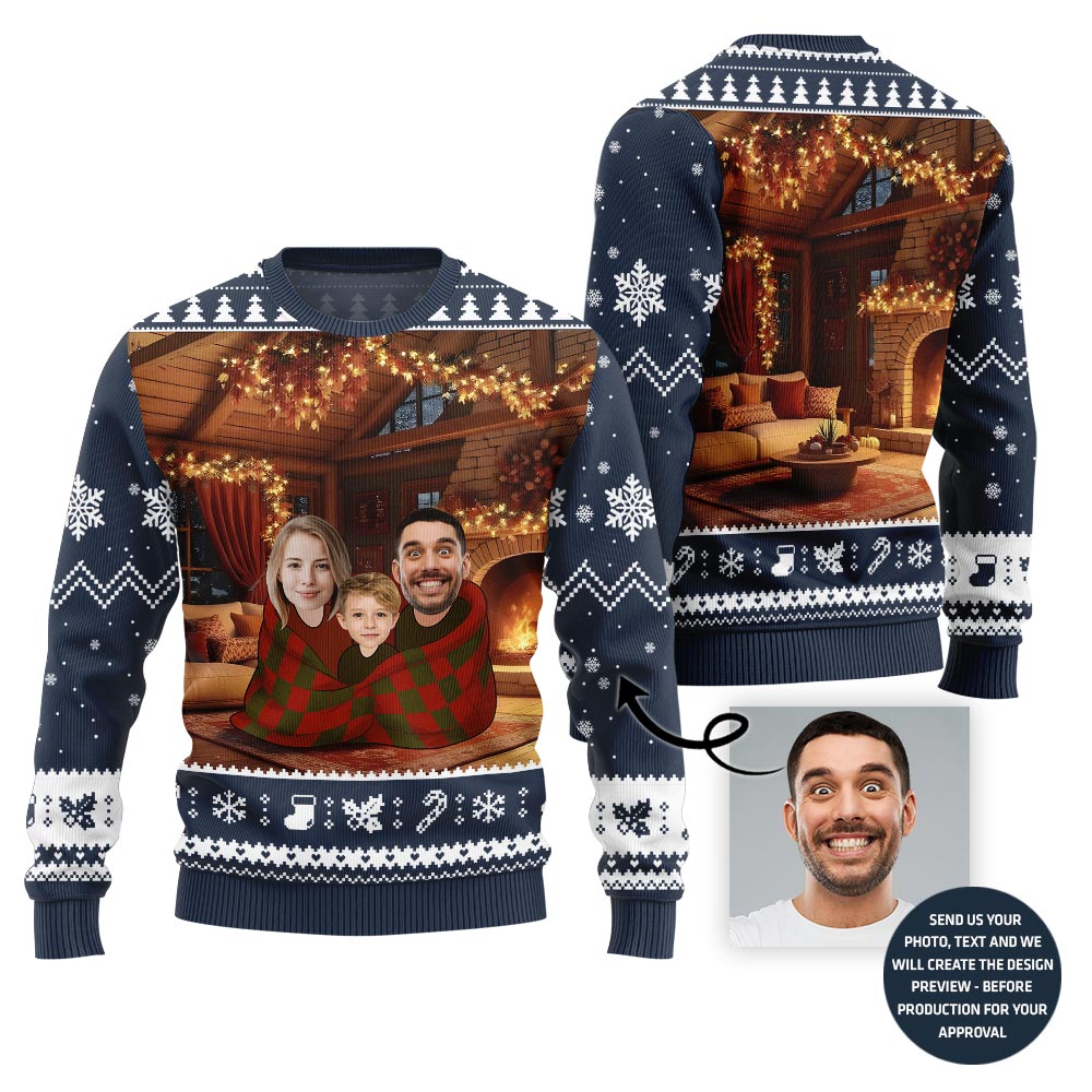 Unique Custom Face Family Xmas Sweater