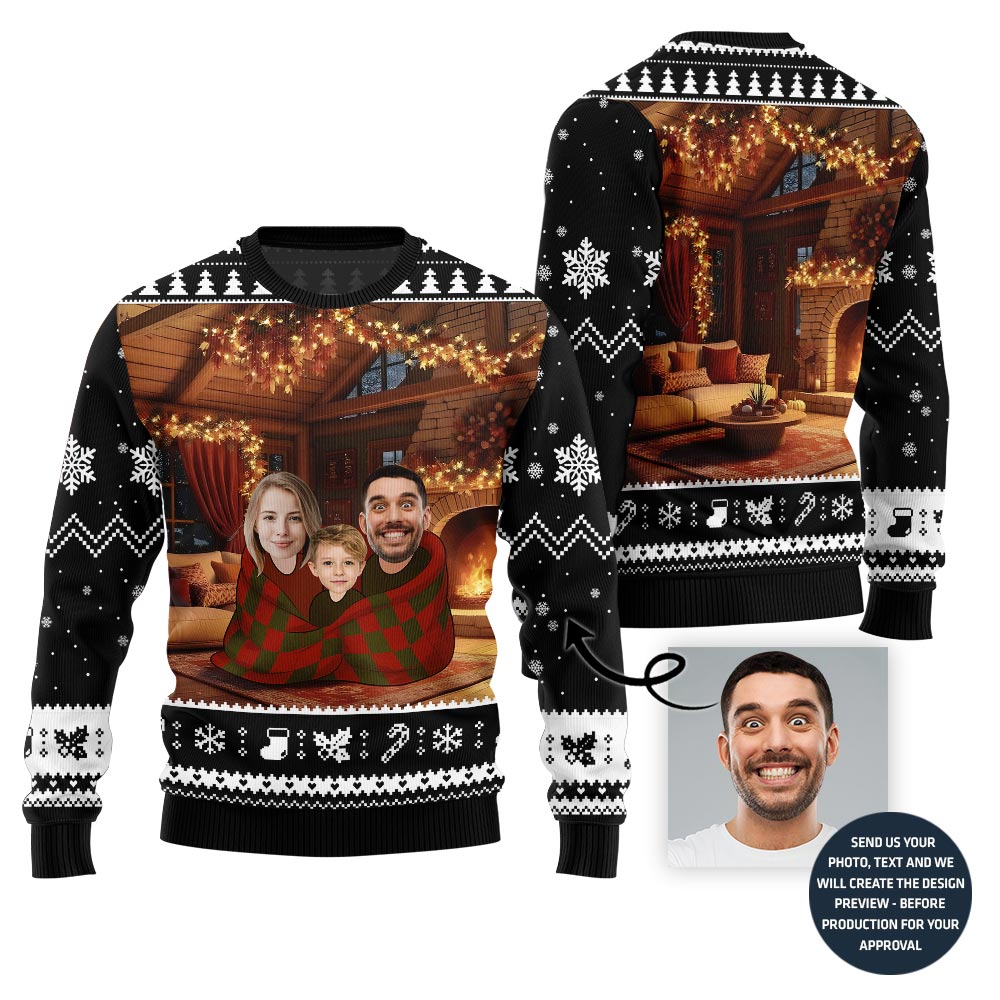 Unique Custom Face Family Xmas Sweater