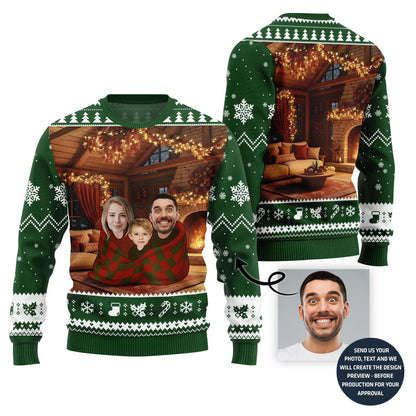 Unique Custom Face Family Xmas Sweater