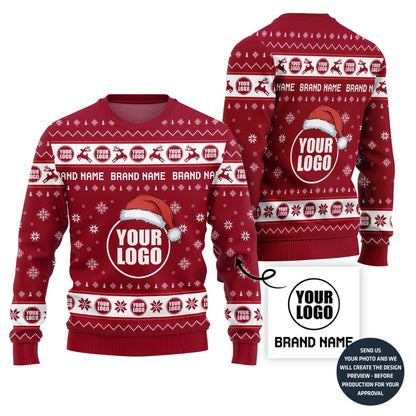 Unique Custom Logo And Brand Christmas Sweater For Teams