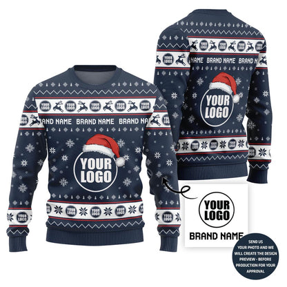 Unique Custom Logo And Brand Christmas Sweater For Teams