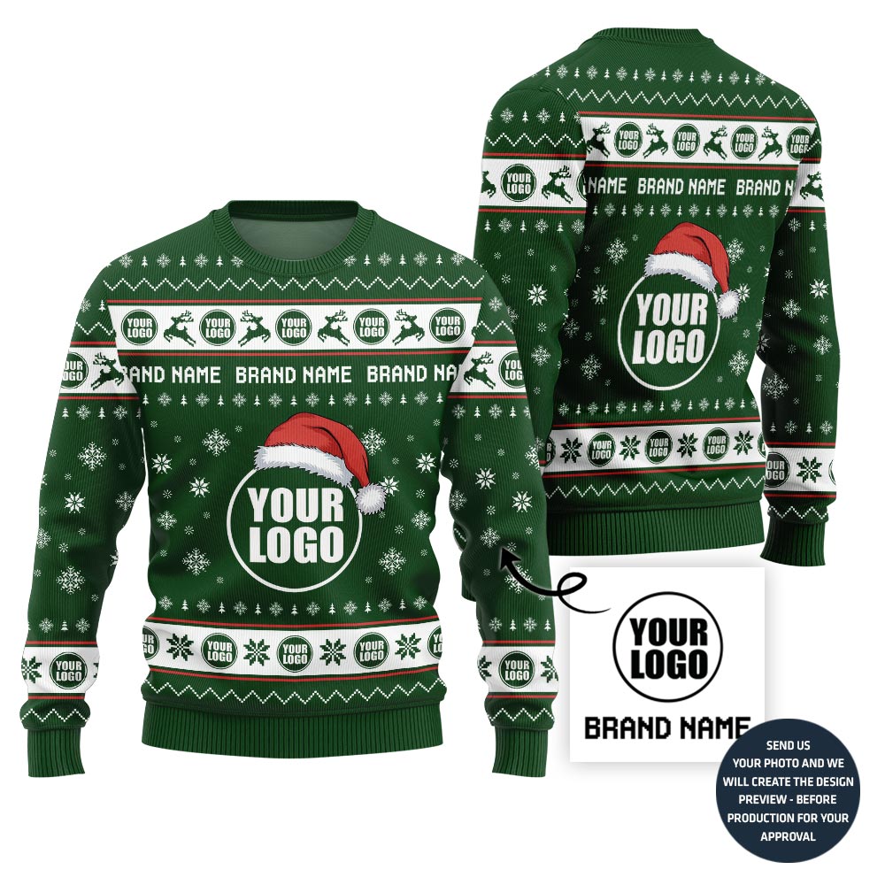 Unique Custom Logo And Brand Christmas Sweater For Teams