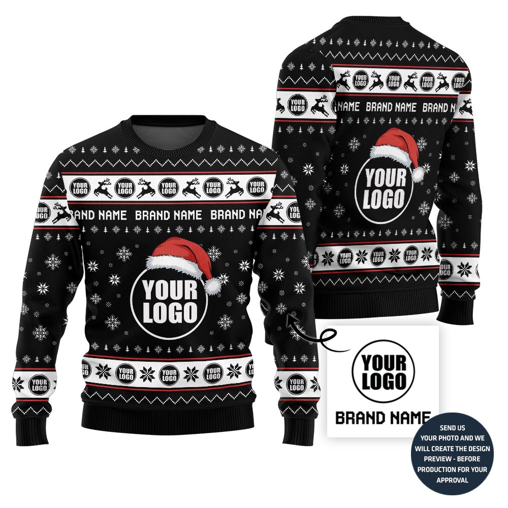 Unique Custom Logo And Brand Christmas Sweater For Teams