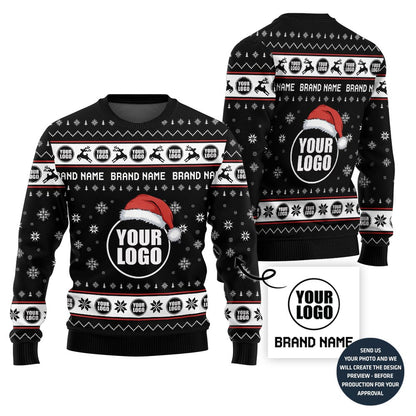 Unique Custom Logo And Brand Christmas Sweater For Teams