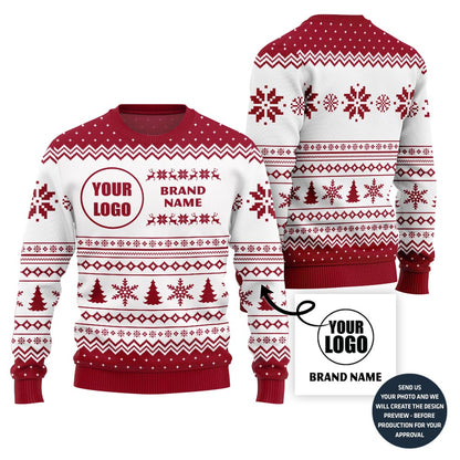 Unique Custom Logo And Brand Name Ugly Christmas Sweater