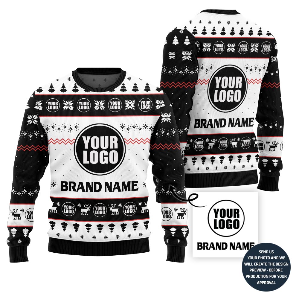 Unique Custom Logo And Brand Name Ugly Holiday Sweater