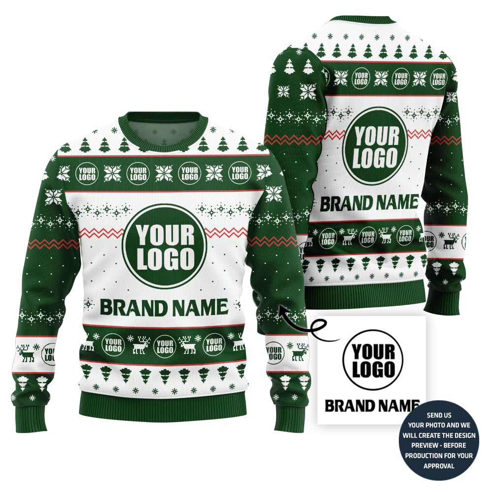 Unique Custom Logo And Brand Name Ugly Holiday Sweater