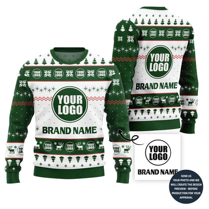Unique Custom Logo And Brand Name Ugly Holiday Sweater