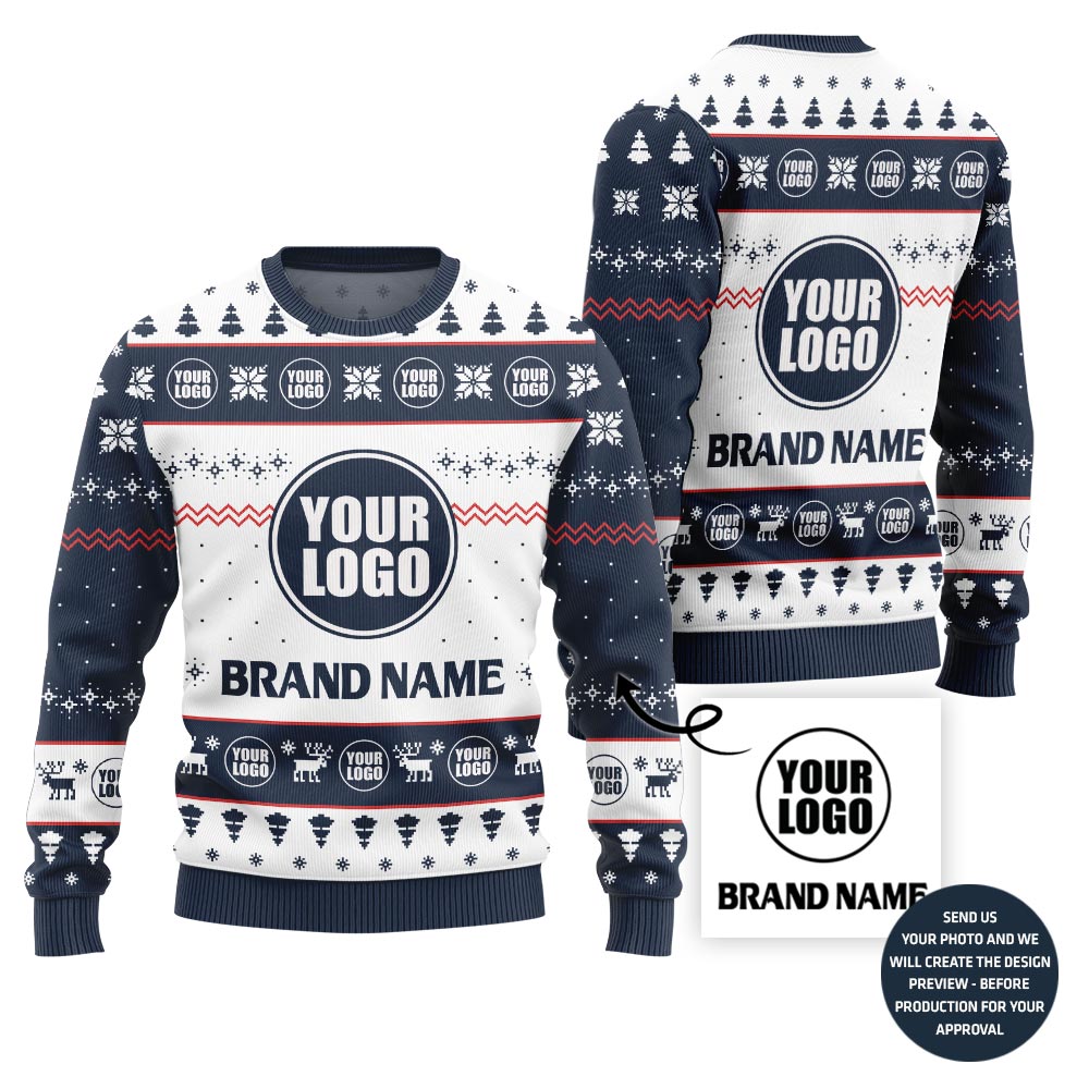 Unique Custom Logo And Brand Name Ugly Holiday Sweater