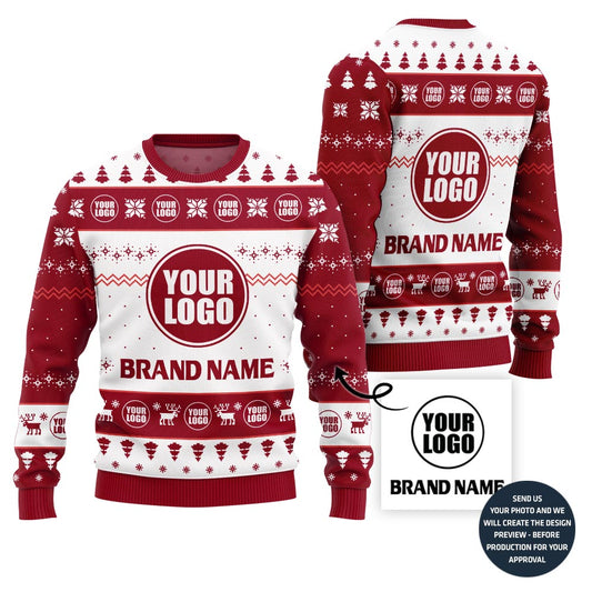 Unique Custom Logo And Brand Name Ugly Holiday Sweater
