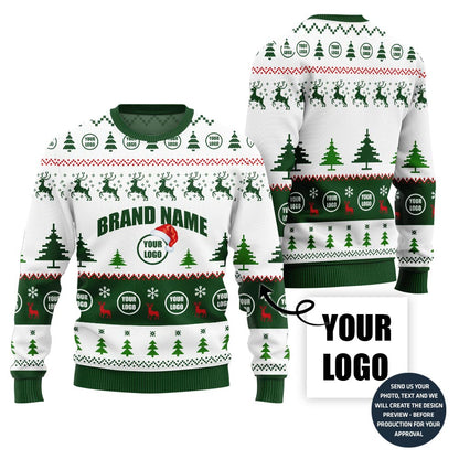 Unique Custom Logo And Brand Name Xmas Sweater For Group