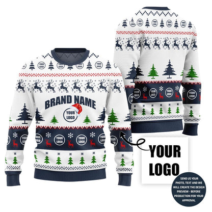 Unique Custom Logo And Brand Name Xmas Sweater For Group