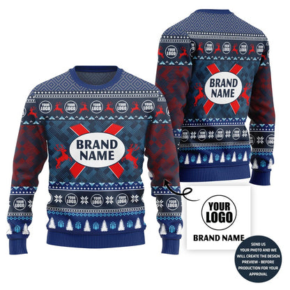 Unique Custom Logo And Name For Brand Christmas Sweater