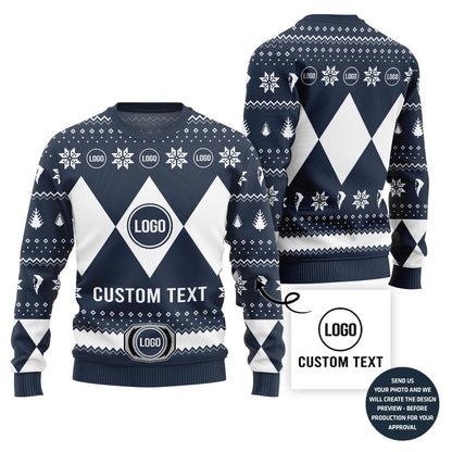 Unique Custom Logo And Text Ugly Sweater For Branding