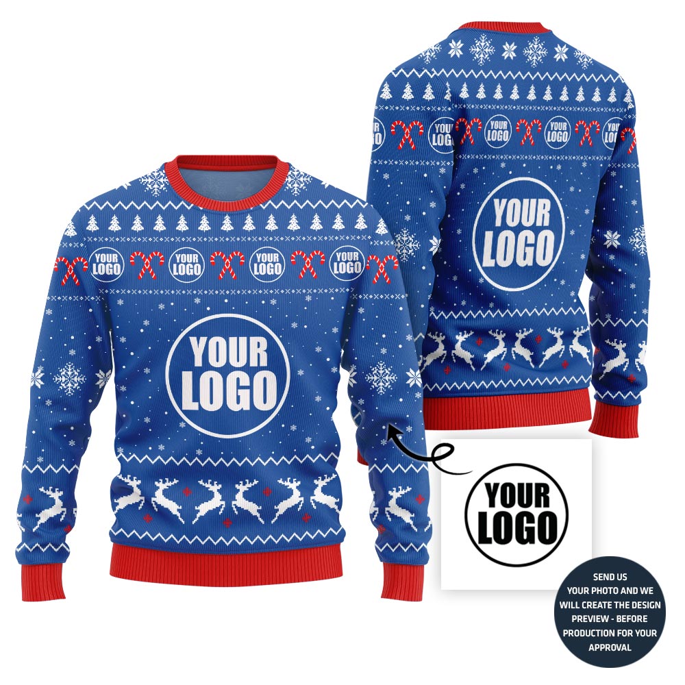 Unique Custom Logo Corporate Holiday Sweater