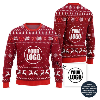 Unique Custom Logo Corporate Holiday Sweater