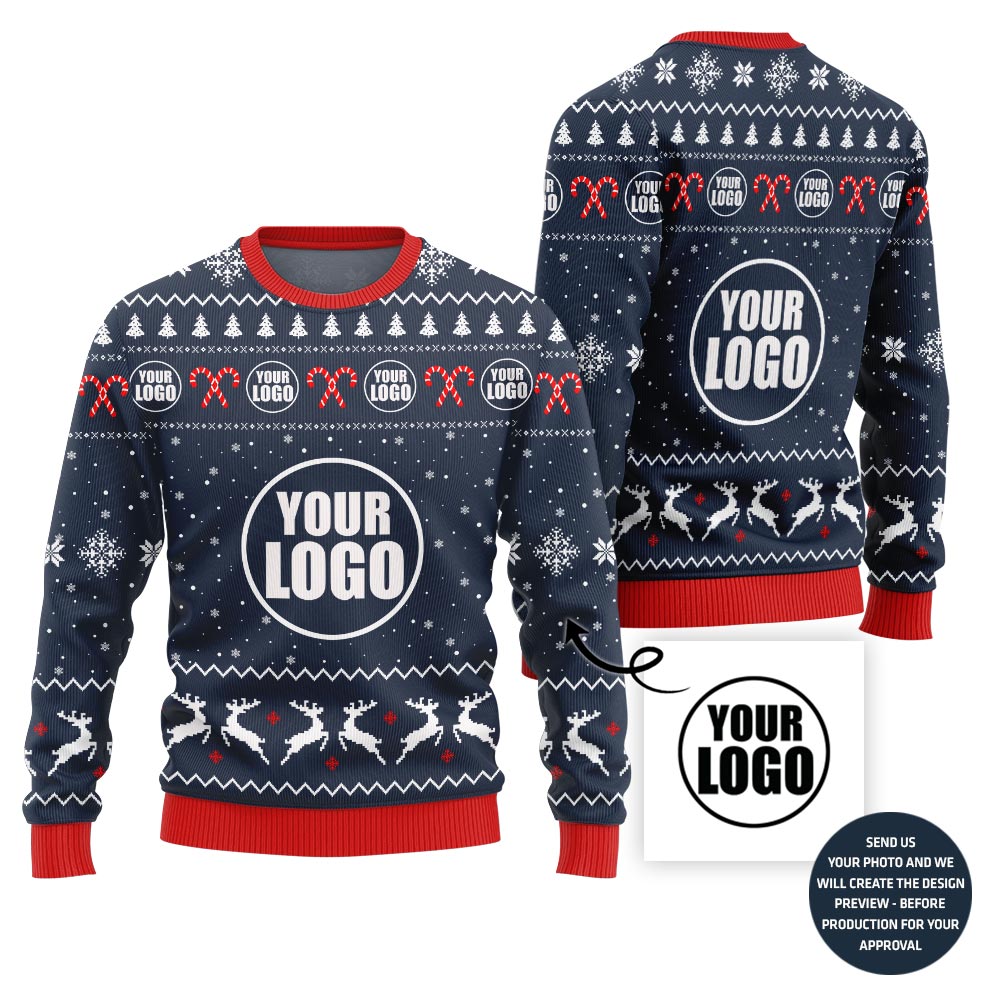 Unique Custom Logo Corporate Holiday Sweater