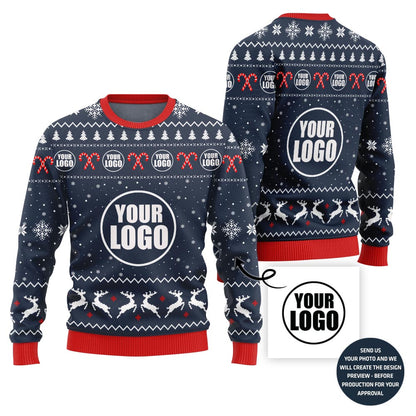 Unique Custom Logo Corporate Holiday Sweater