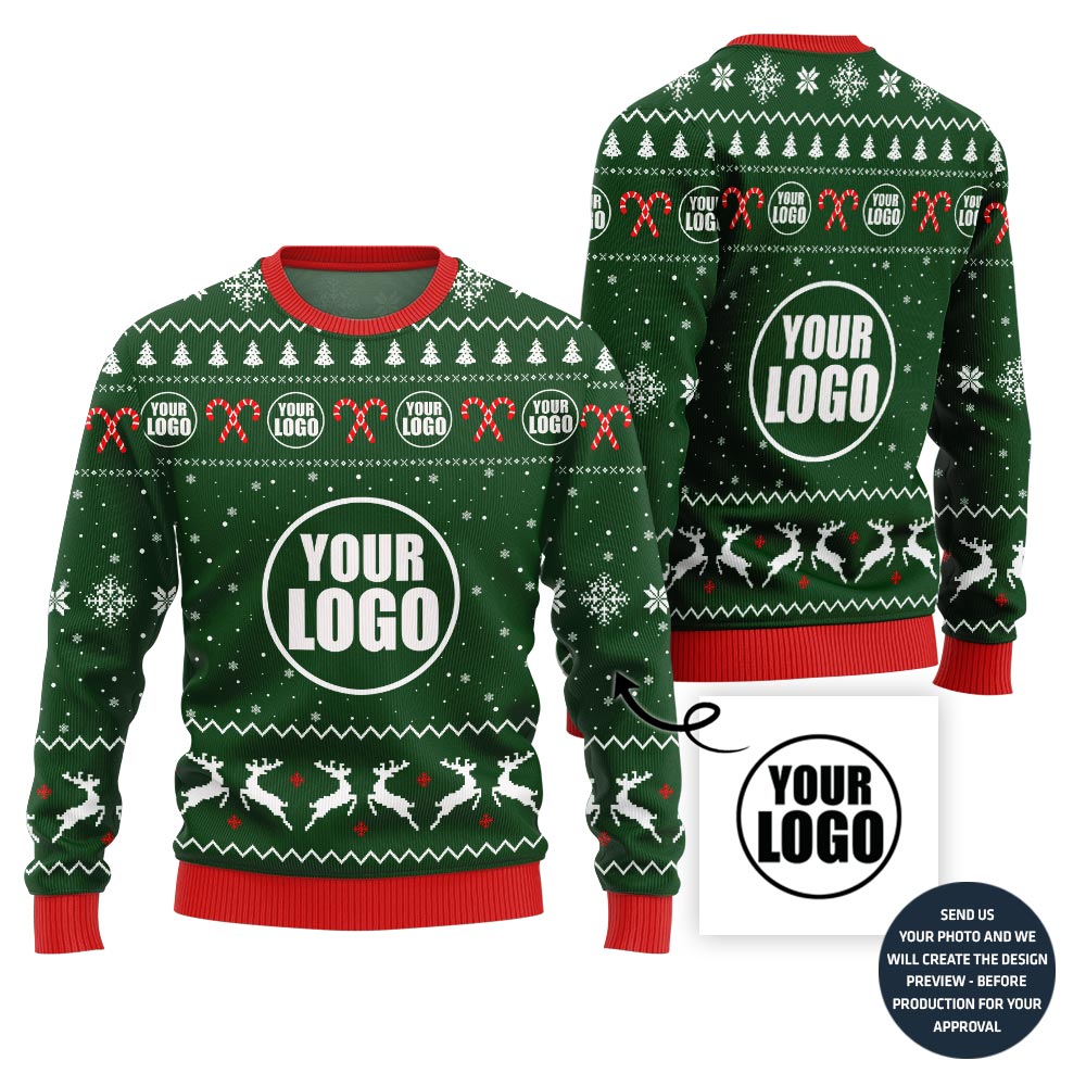 Unique Custom Logo Corporate Holiday Sweater