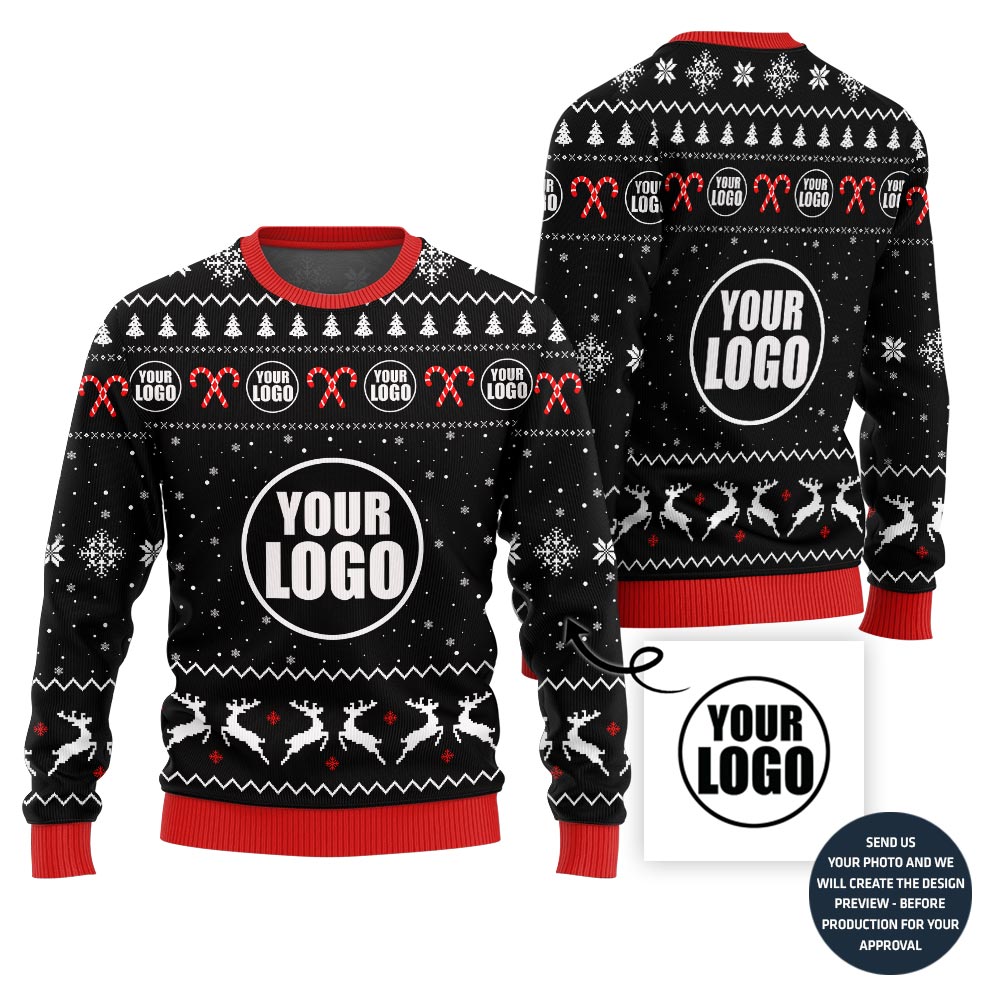 Unique Custom Logo Corporate Holiday Sweater