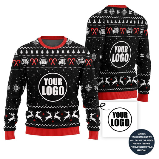 Unique Custom Logo Corporate Holiday Sweater