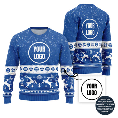 Unique Custom Logo For Brand Xmas Sweater
