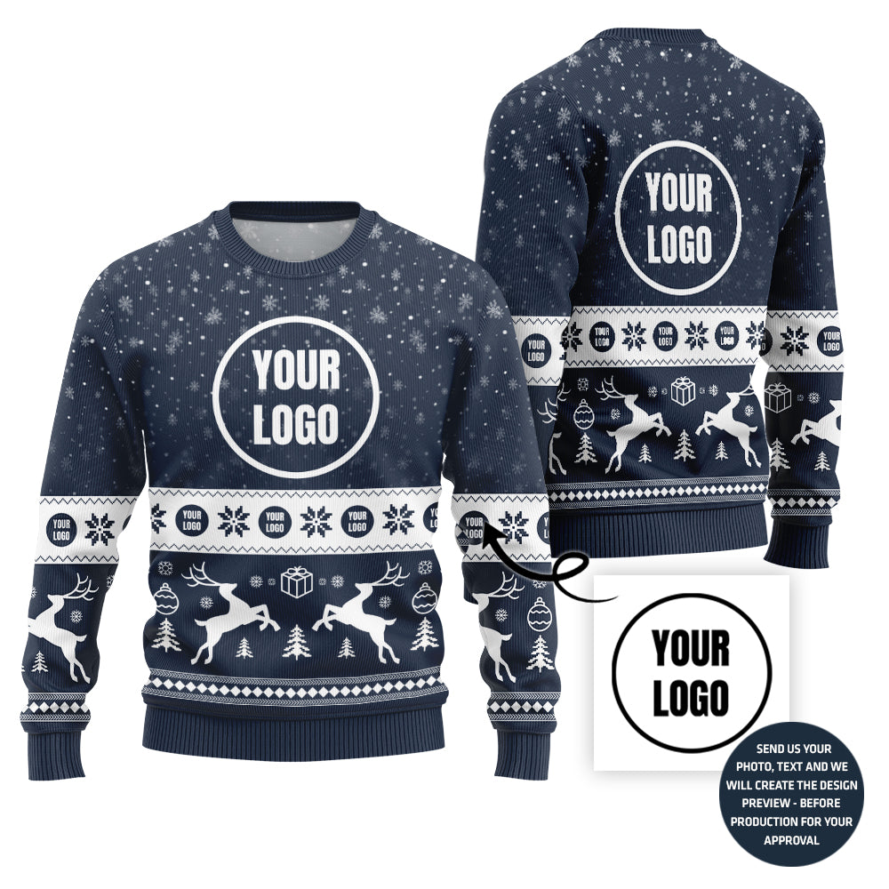 Unique Custom Logo For Brand Xmas Sweater