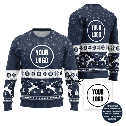 Unique Custom Logo For Brand Xmas Sweater