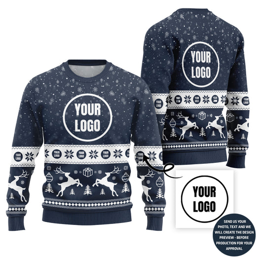 Unique Custom Logo For Brand Xmas Sweater