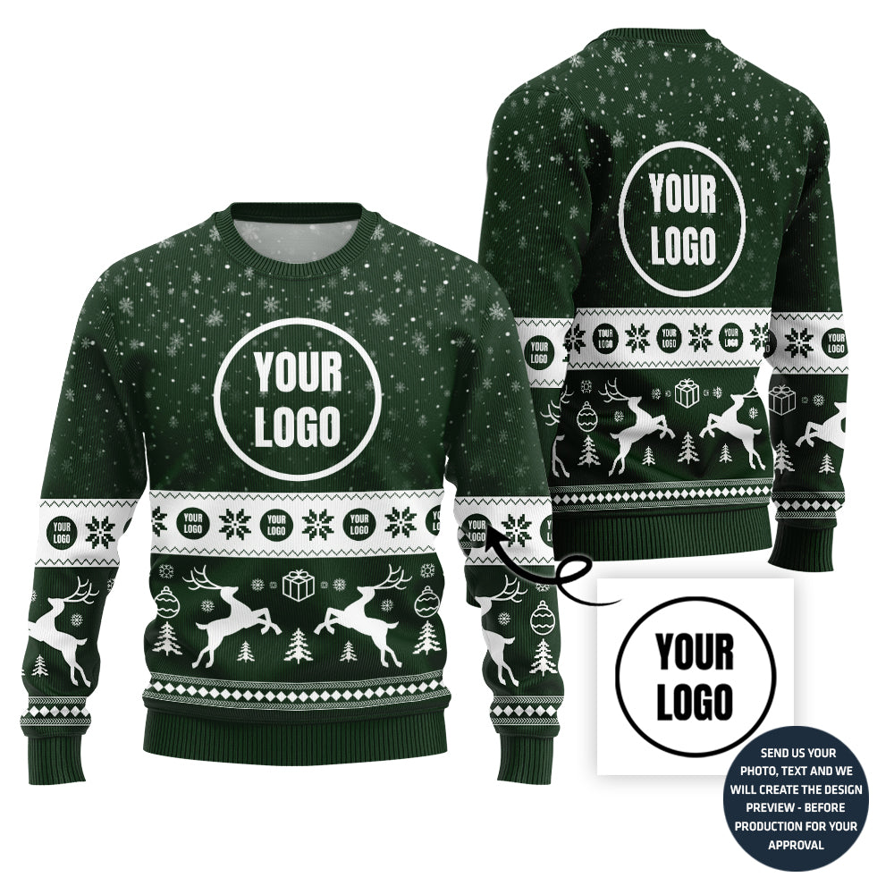 Unique Custom Logo For Brand Xmas Sweater